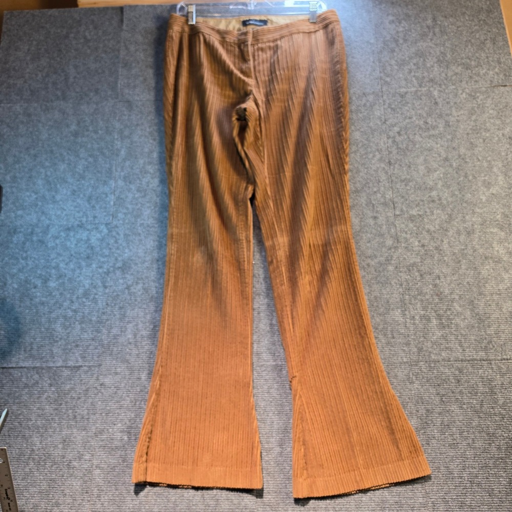 Moda International Pants Women 8 Brown Excellent Flare Corduroy Wide Wale 70s